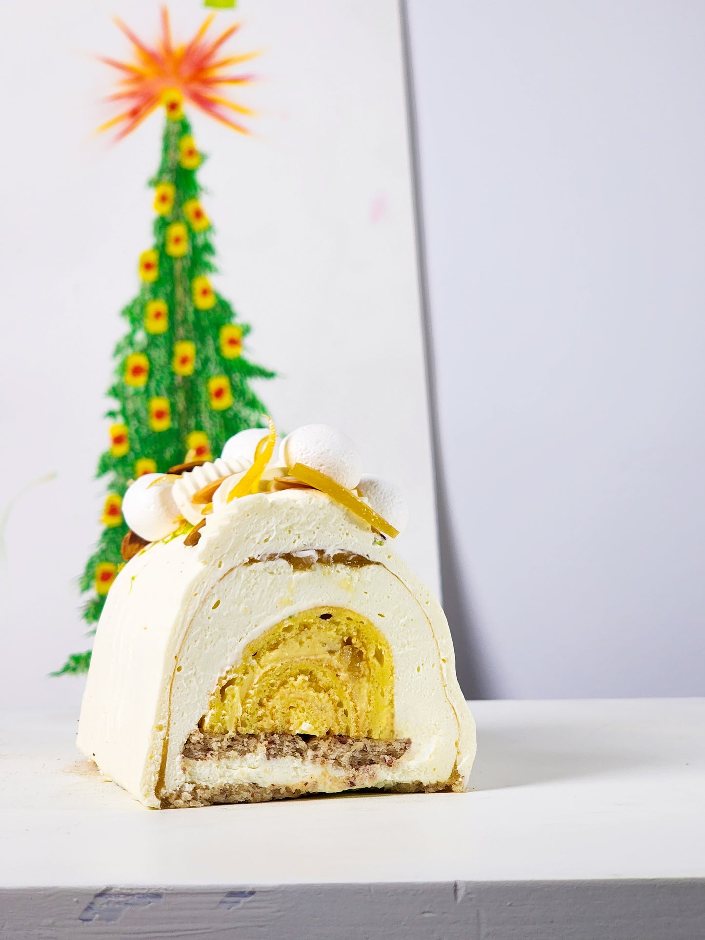 Bûche citron et noix de coco 6-8 pers