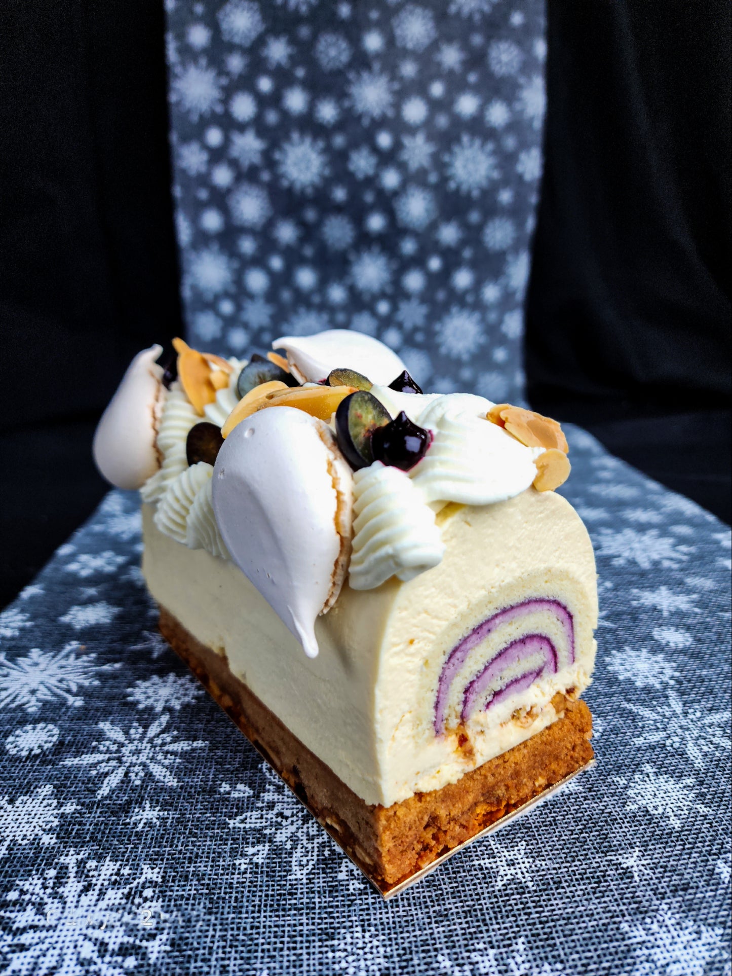 Bûche amande et pistache
