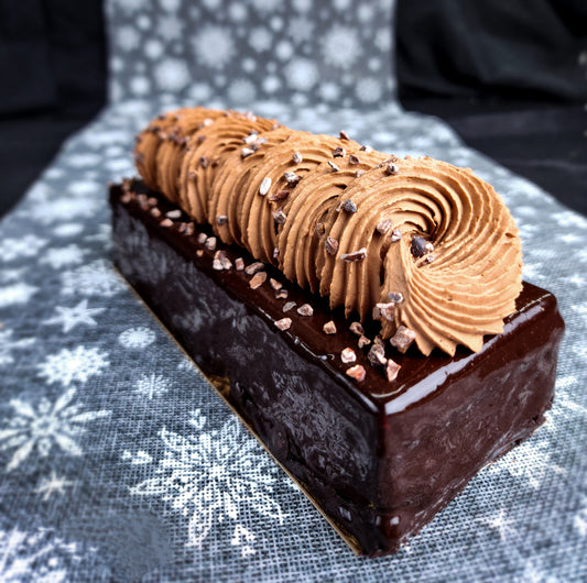 Bûche chocolat caramel